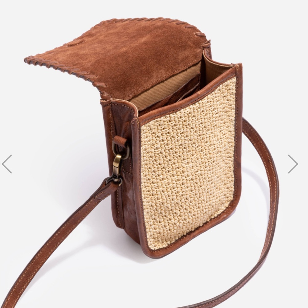 Johnny Was Cognac Crossbody Purse